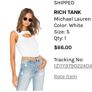 NWT Cute white tank top